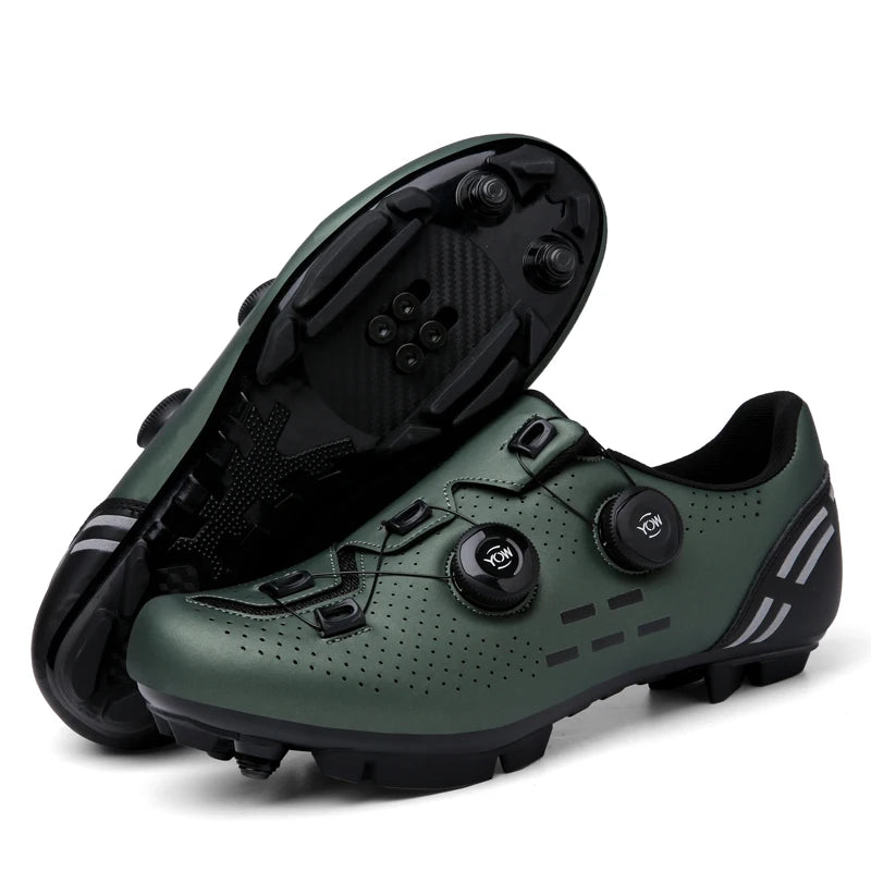 Zapatillas de ciclismo de montaña 2023 con calas para hombre y mujer, de carbono, deportivas, de velocidad, planas, SPD, para ciclismo de carretera