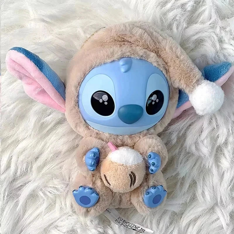 Disney Nuevo Stitch Eat Some Thing Before Sleep Series Vinyl Blind Box Bag Pendant Cute Plush Doll Mystery Box Toy Surprise Gifts