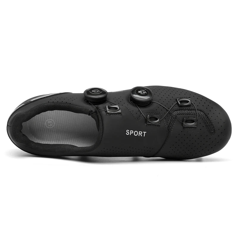 Zapatillas de ciclismo de montaña 2023 con calas para hombre y mujer, de carbono, deportivas, de velocidad, planas, SPD, para ciclismo de carretera