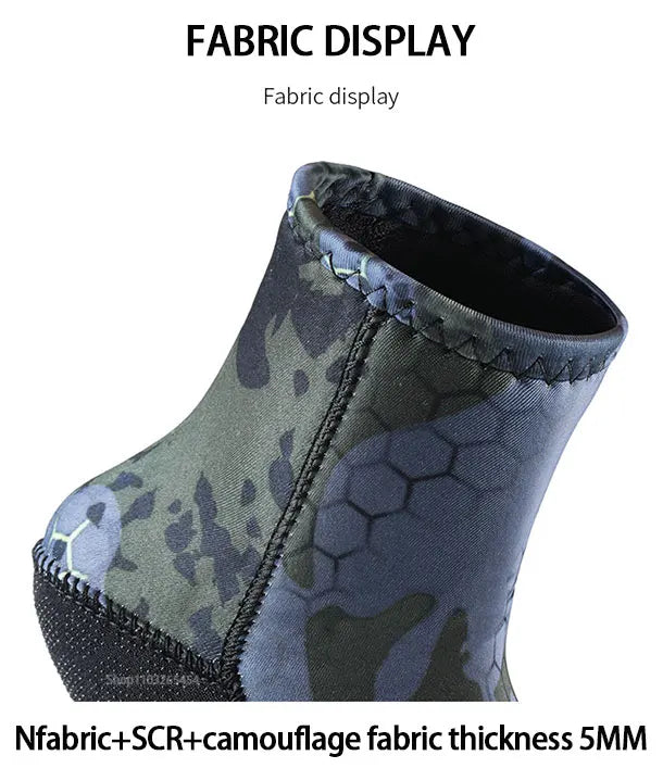 Calcetines de buceo de neopreno de 5 mm, para verano, para deportes de buceo, para surf, playa, antideslizantes, aletas de natación, resistentes a la arena y a los baños de hielo.