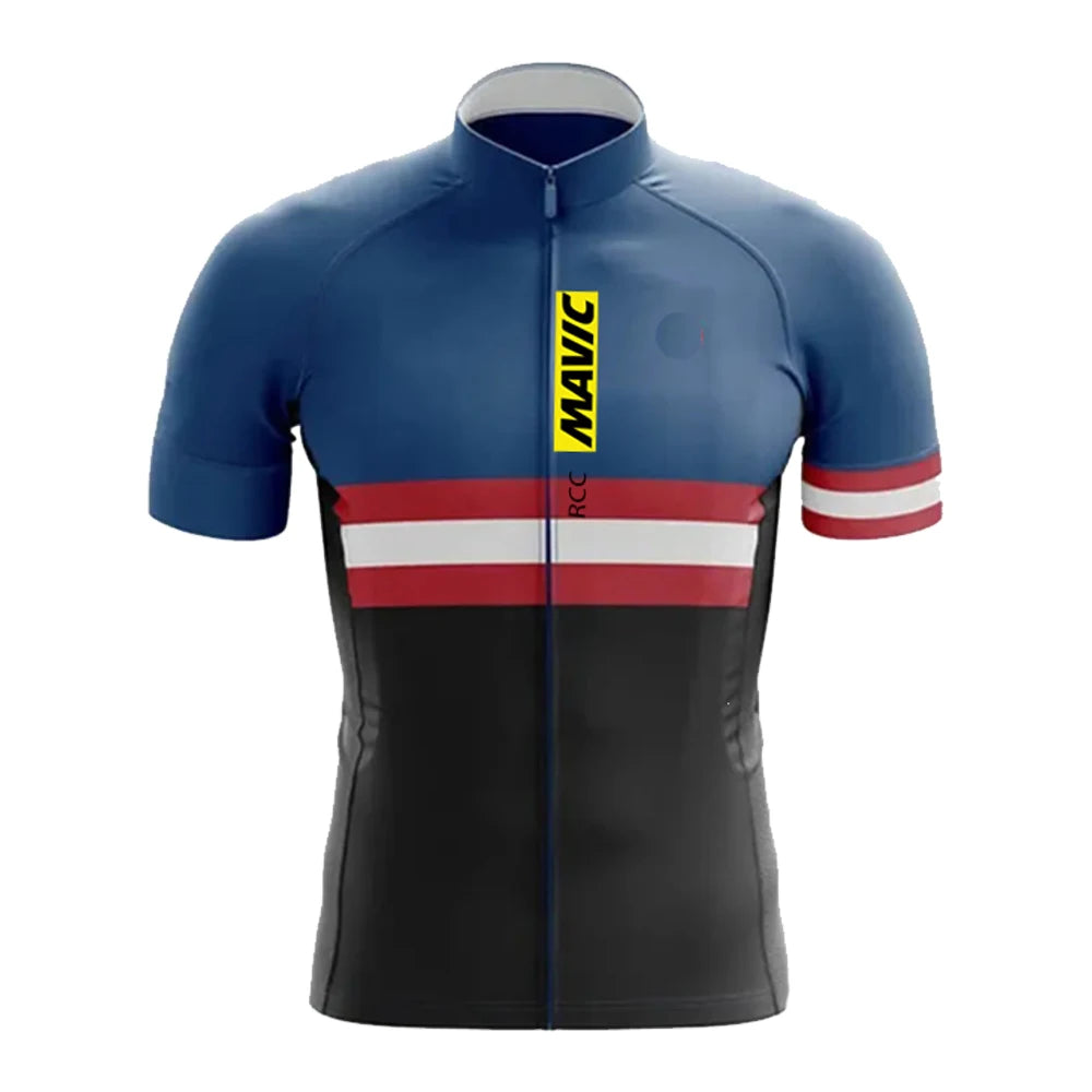 Maillot de ciclismo de manga corta RCC MAVIC para hombre, ropa de ciclismo de carretera de verano 2025, transpirable, para gimnasio