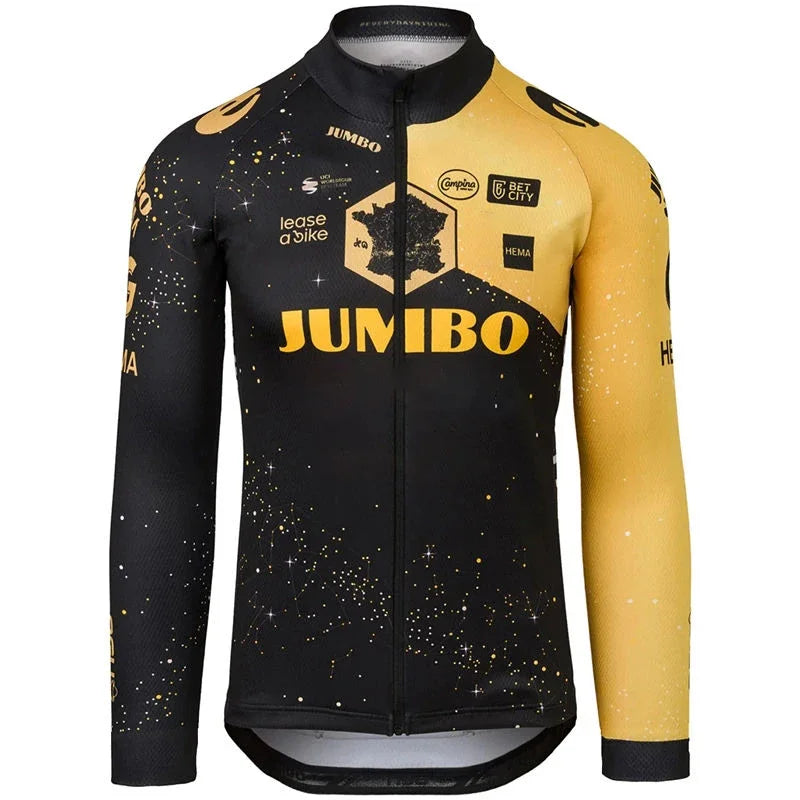 Jumbo Team Otoño Manga Larga Nueva Carrera MTB Primavera Conjunto de Jersey Largo de Ciclismo Bicicleta Ciclismo Ropa Uniforme Ropa Ciclismo