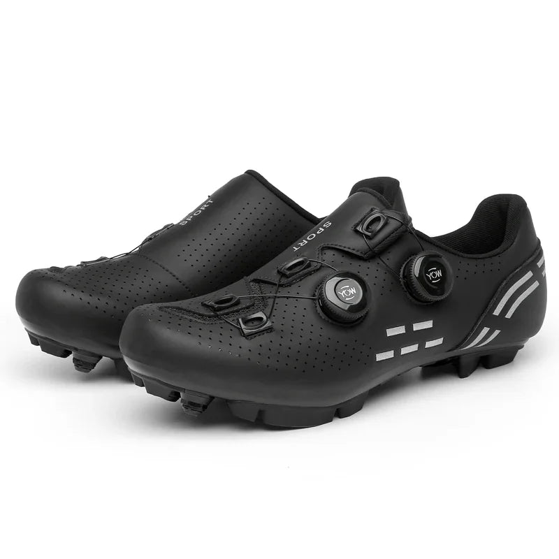 Zapatillas de ciclismo de montaña 2023 con calas para hombre y mujer, de carbono, deportivas, de velocidad, planas, SPD, para ciclismo de carretera