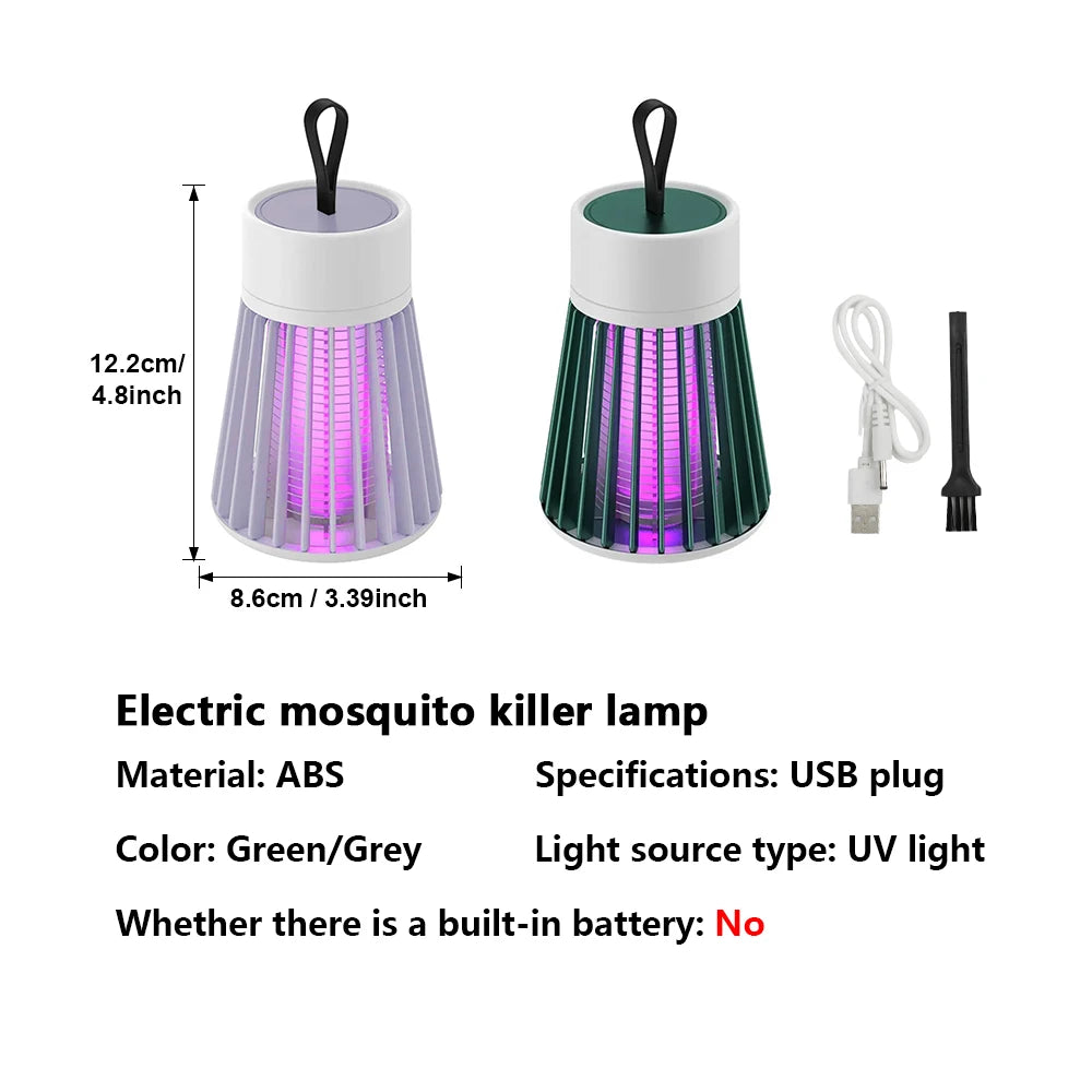 Lámpara antimosquitos con descarga eléctrica, USB, 5 V, repelente de insectos, para dormitorio, exterior