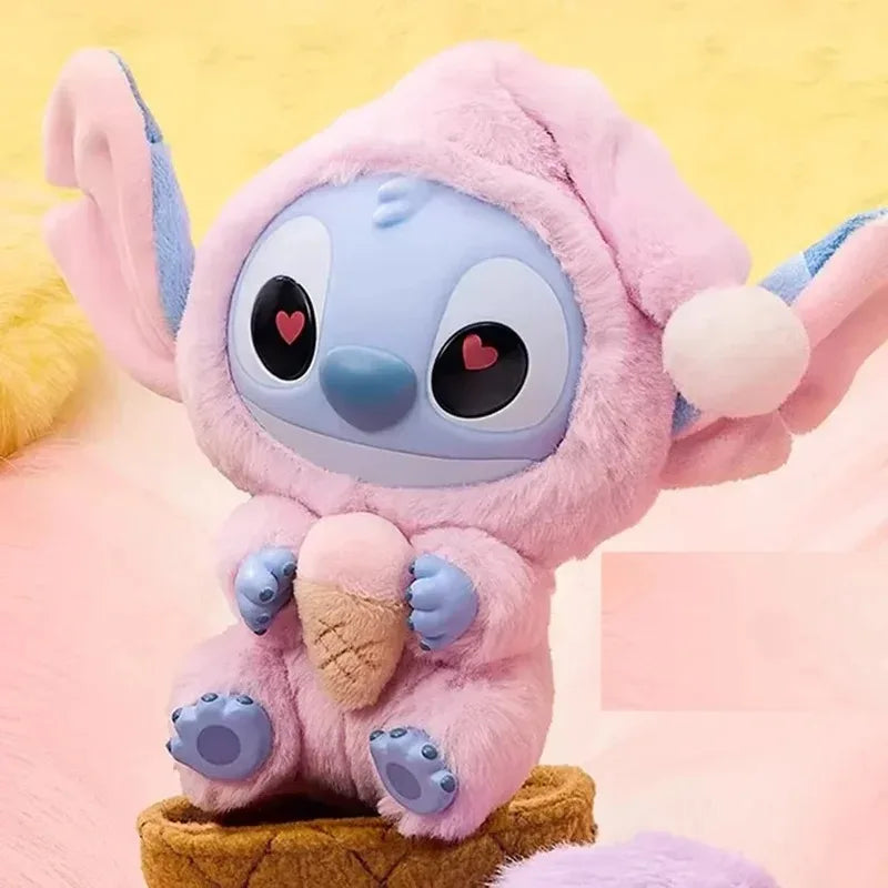 Disney Nuevo Stitch Eat Some Thing Before Sleep Series Vinyl Blind Box Bag Pendant Cute Plush Doll Mystery Box Toy Surprise Gifts
