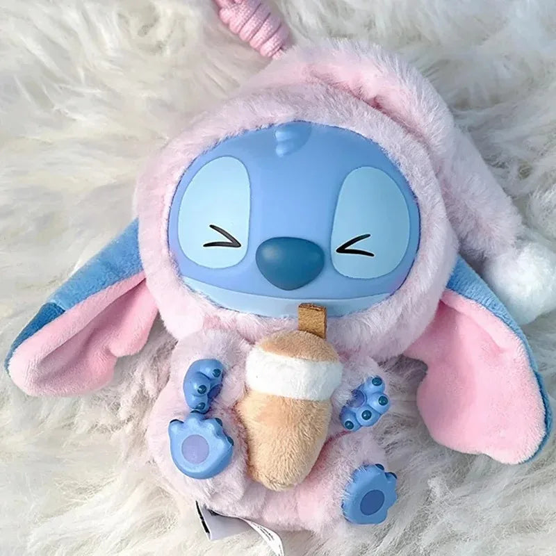 Disney Nuevo Stitch Eat Some Thing Before Sleep Series Vinyl Blind Box Bag Pendant Cute Plush Doll Mystery Box Toy Surprise Gifts