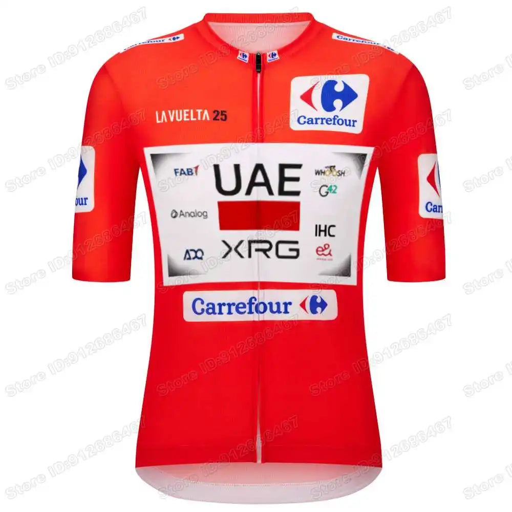 Conjunto de maillot ciclista Tadej Pogačar, campeón del mundo por equipos de los Emiratos Árabes Unidos 2025, ropa de ciclismo para hombre, camisetas de ciclismo de carretera, traje, pantalones cortos con tirantes