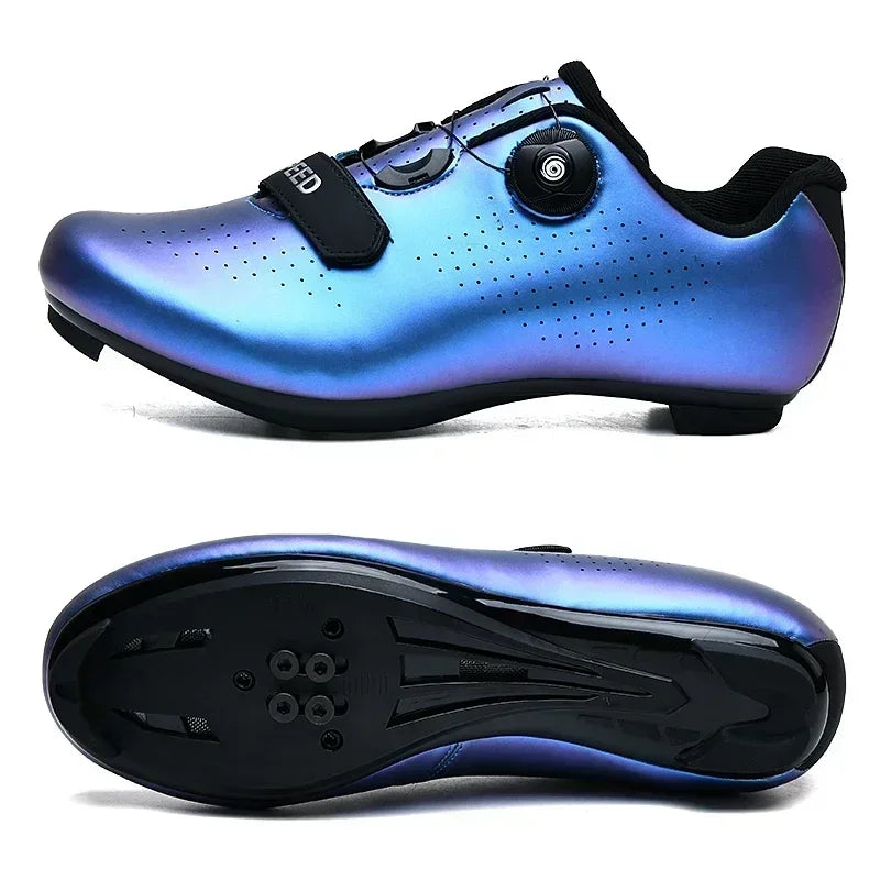 Zapatillas de ciclismo profesionales para hombre, zapatillas SPD para ciclismo de montaña, transpirables, antideslizantes, para carreras de montaña