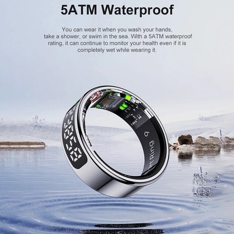 Anillo inteligente Xiaomi R12 con pantalla táctil, resistente al agua hasta 5 ATM, Bluetooth, control de gestos, carga inalámbrica, deportivo