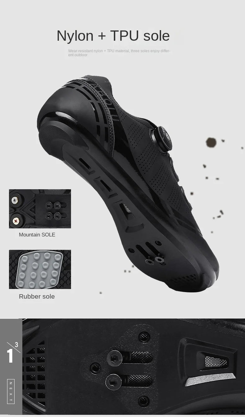 Zapatillas de ciclismo profesionales para hombre, zapatillas SPD para ciclismo de montaña, transpirables, antideslizantes, para carreras de montaña