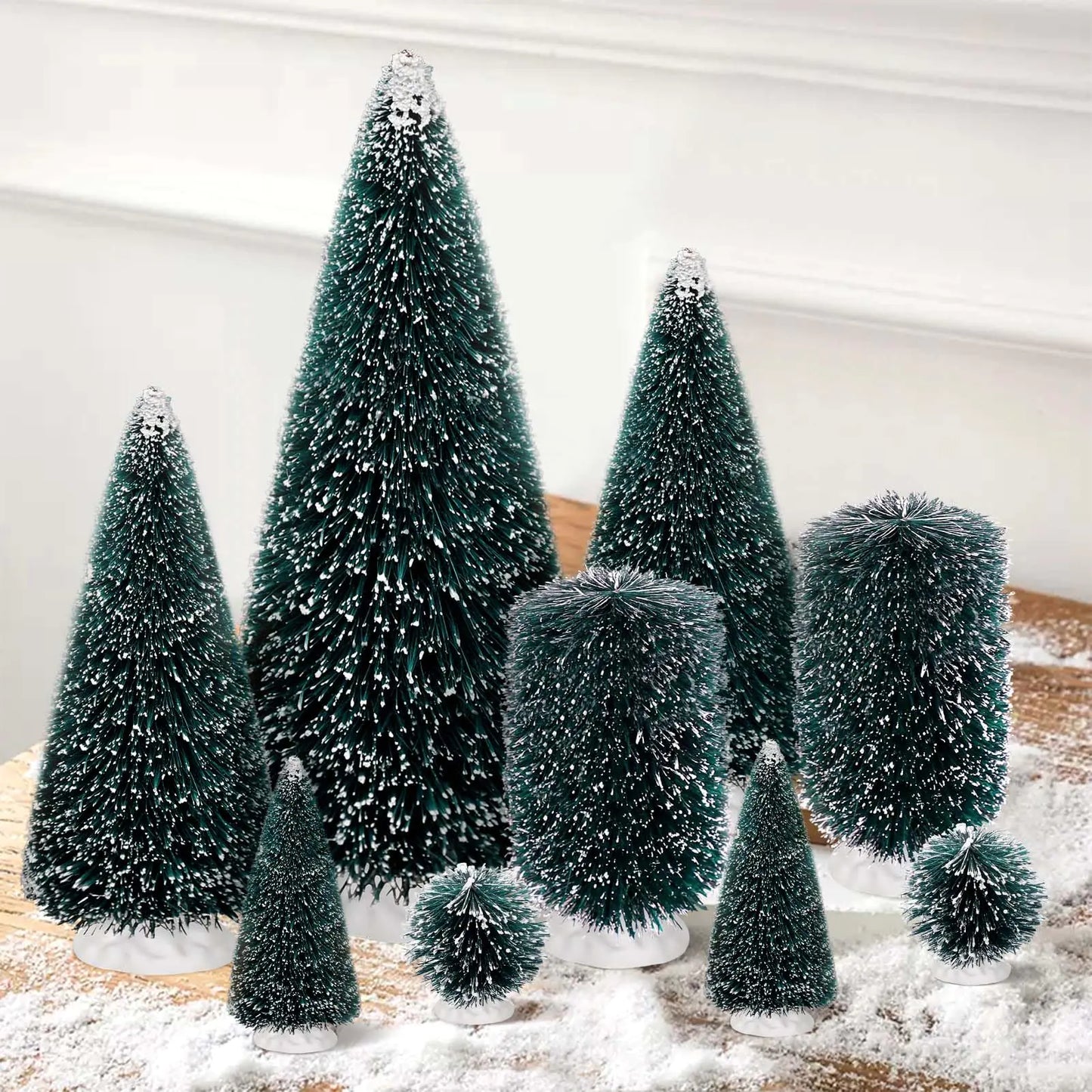 Mini Snowy Christmas Tree Set (9-Piece)