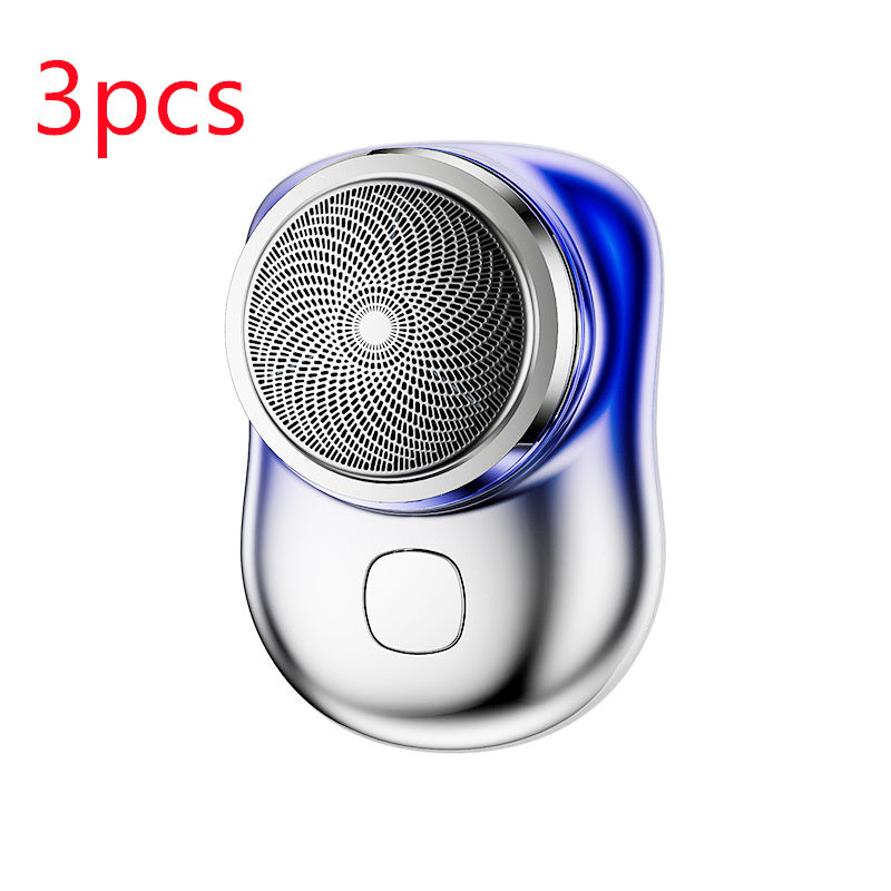Mini afeitadora facial inalámbrica portátil, recargable por USB, eléctrica, en seco y húmedo, sin dolor, tamaño pequeño, para hombres.