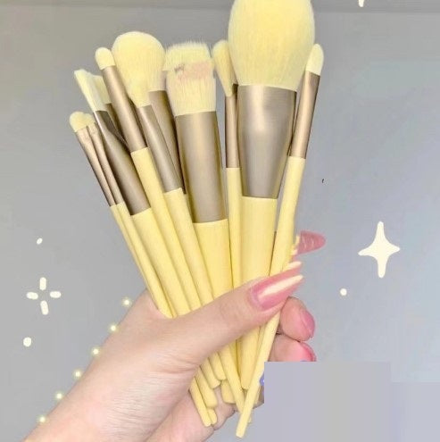 Juego de 13 brochas de maquillaje, corrector, rubor, sombra de ojos, iluminador, base, herramientas de belleza cosméticas.