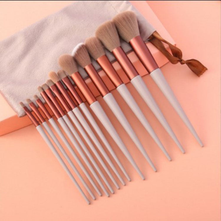 Juego de 13 brochas de maquillaje, corrector, rubor, sombra de ojos, iluminador, base, herramientas de belleza cosméticas.