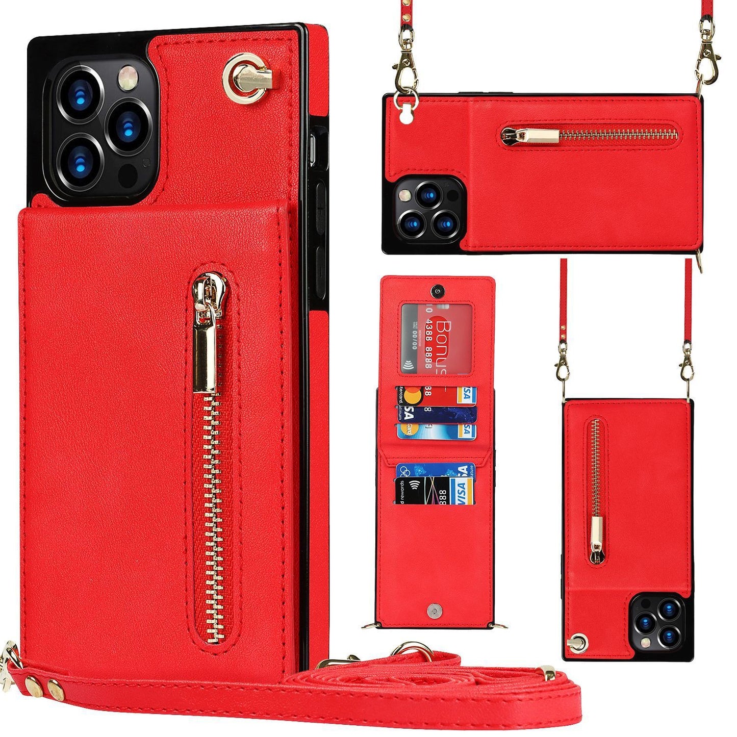 Funda para teléfono con cremallera Funda para teléfono bandolera