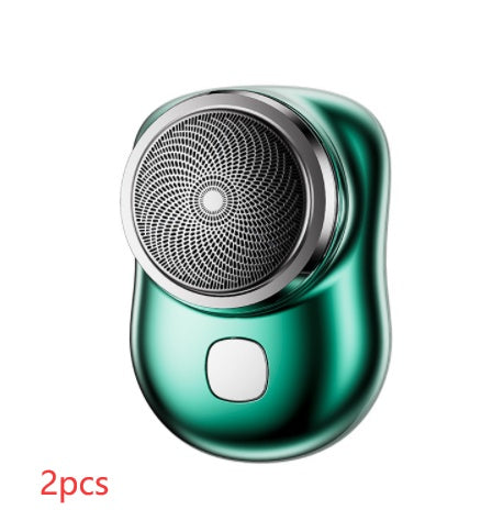 Mini afeitadora facial inalámbrica portátil, recargable por USB, eléctrica, en seco y húmedo, sin dolor, tamaño pequeño, para hombres.