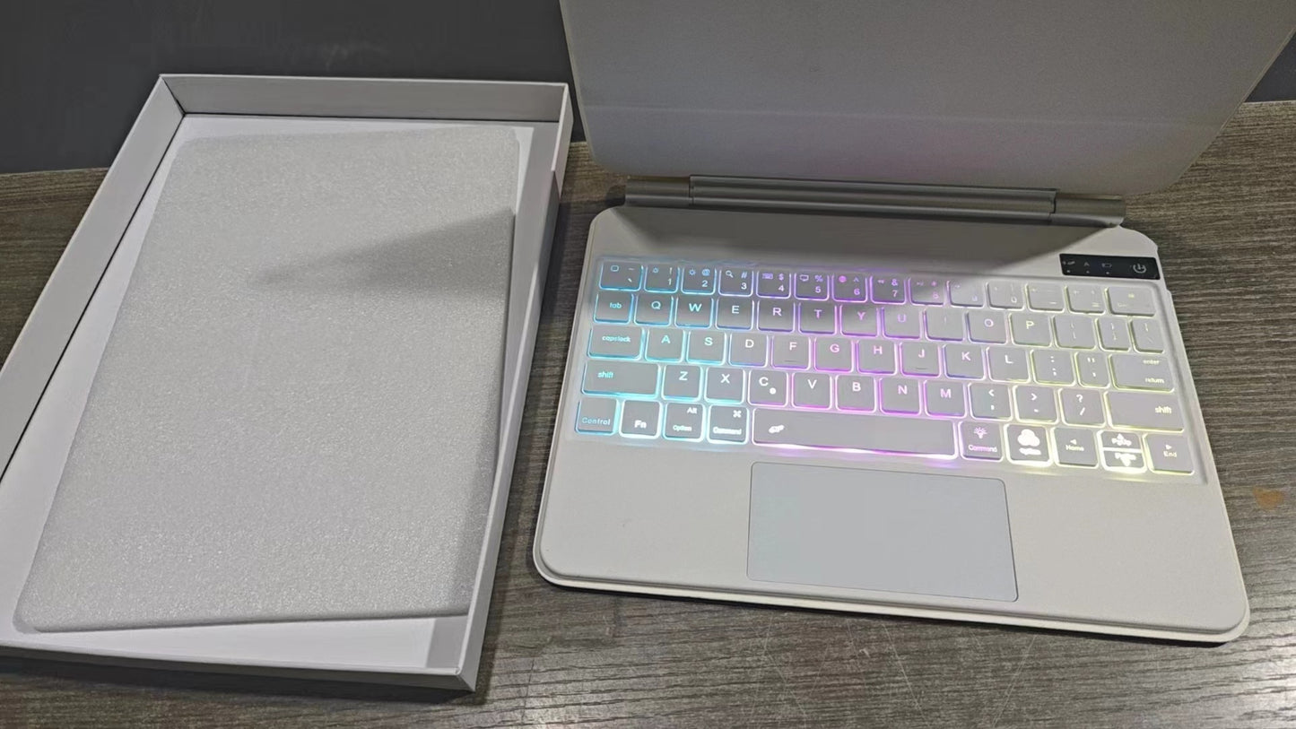 Teclado de control mágico de suspensión para tableta, cubierta protectora de succión magnética integrada para tablet.