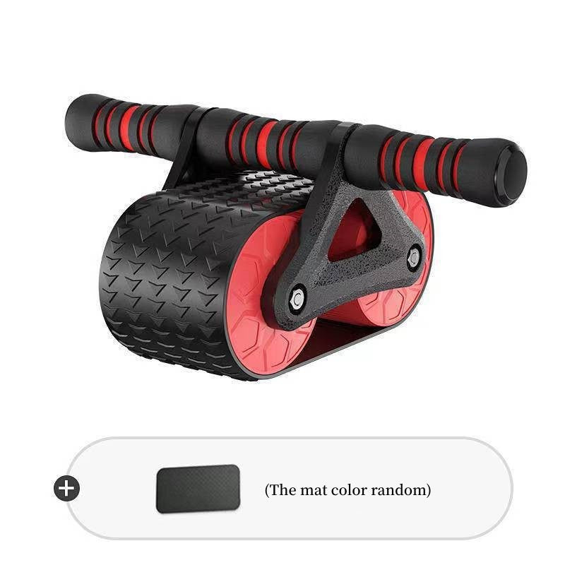 Ejercitador abdominal de doble rueda, con rebote automático, rodillo para abdominales, gimnasio, deportes