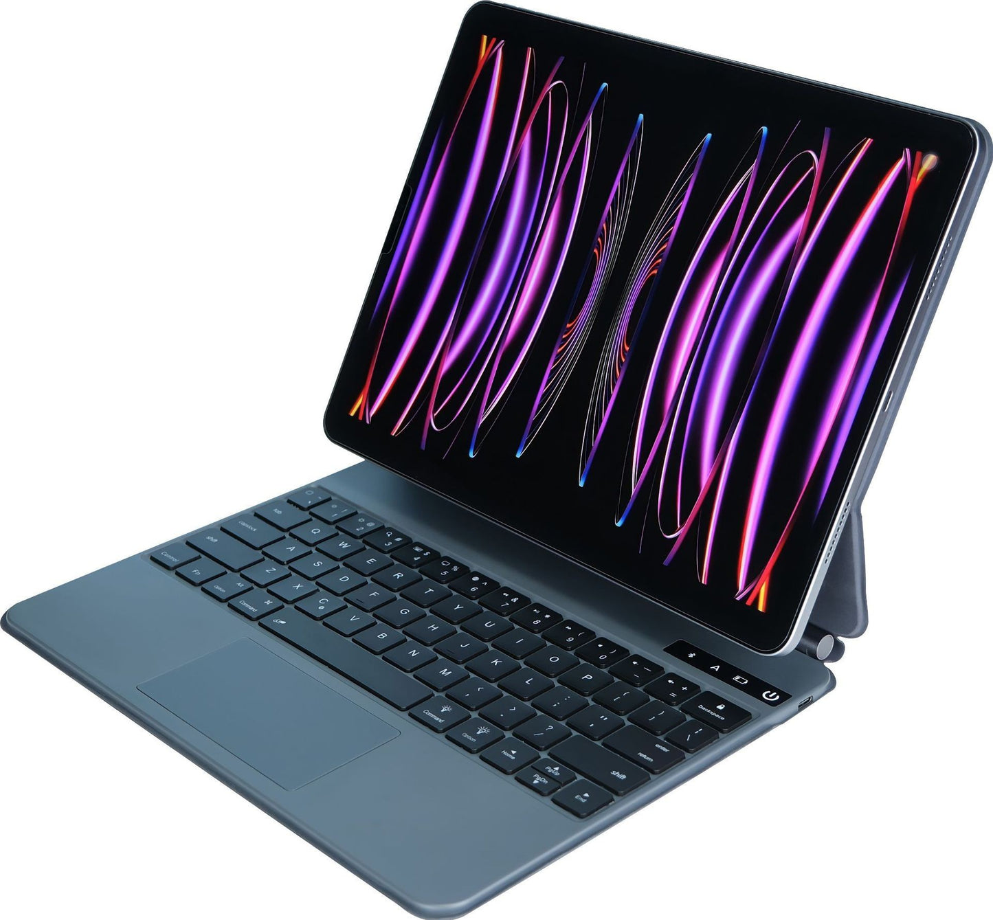 Teclado de control mágico de suspensión para tableta, cubierta protectora de succión magnética integrada para tablet.