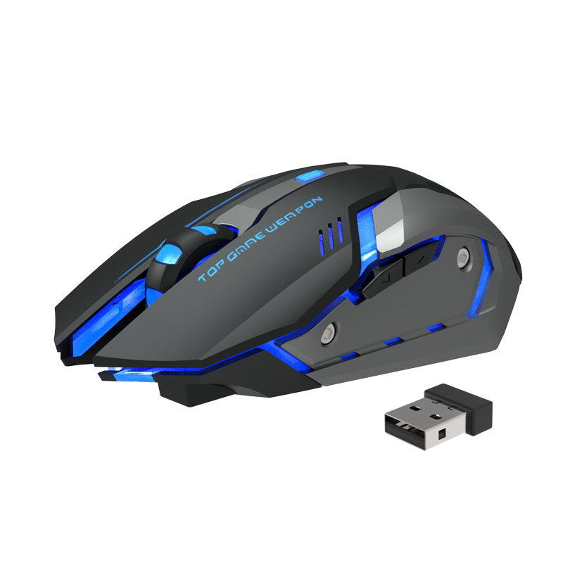 Ratón para juegos silencioso con carga inalámbrica