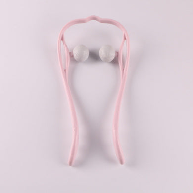 Masajeador de cuello manual de seis ruedas con rodillos de masaje para aliviar el dolor.