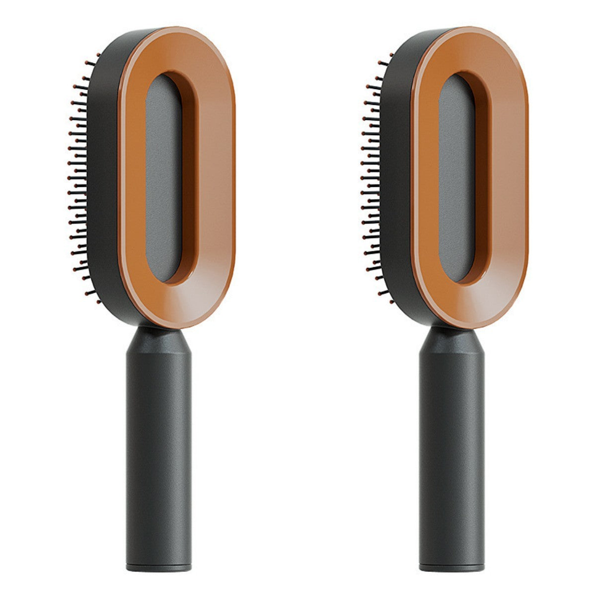 Cepillo autolimpiante para el cabello para mujeres, con una sola tecla, para la pérdida del cabello, masajeador de bolsas de aire, peine para el cuero cabelludo, cepillo antiestático.