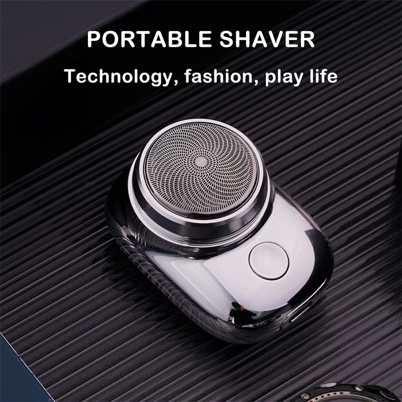 Mini afeitadora facial inalámbrica portátil, recargable por USB, eléctrica, en seco y húmedo, sin dolor, tamaño pequeño, para hombres.
