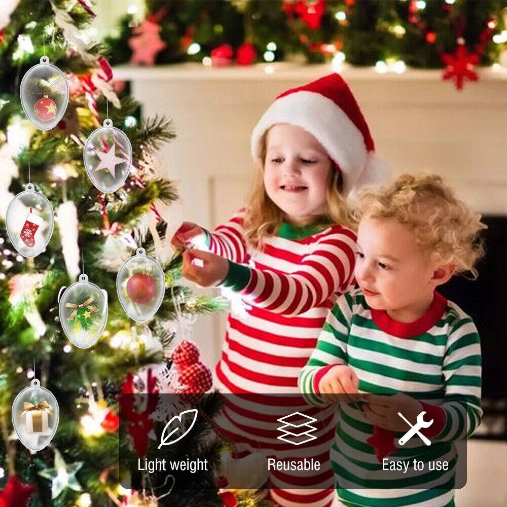 Transparent DIY Christmas Ornament Balls (5 Pieces)