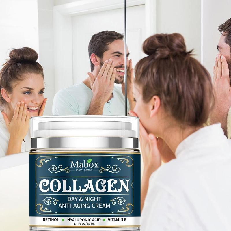 Crema facial hidratante de colágeno, productos para el cuidado de la piel, crema facial antienvejecimiento, hidratante y eliminador de arrugas.