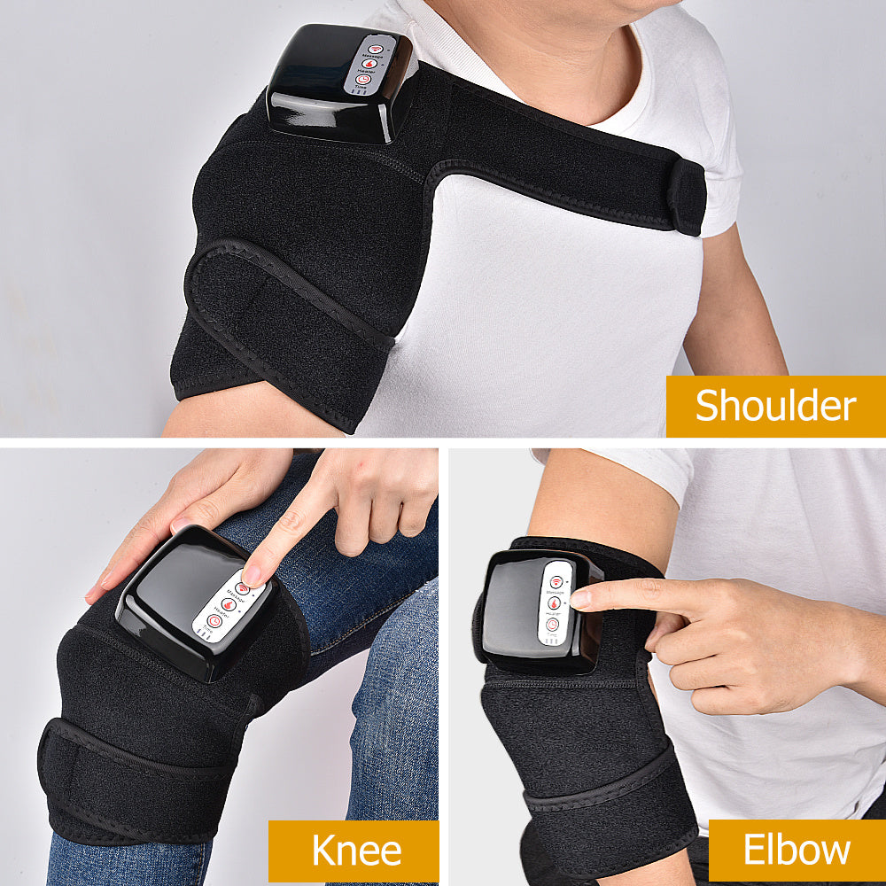 Masajeador eléctrico de rodilla con calefacción por infrarrojos, terapia de vibración, máquina de fisioterapia, masajeador para aliviar el dolor.