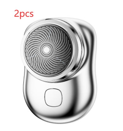 Mini afeitadora facial inalámbrica portátil, recargable por USB, eléctrica, en seco y húmedo, sin dolor, tamaño pequeño, para hombres.