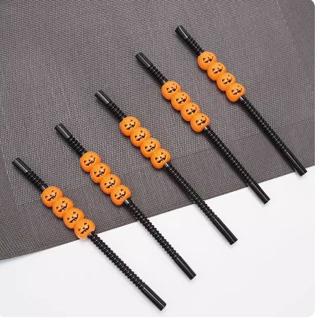 Pajitas de plástico de Halloween