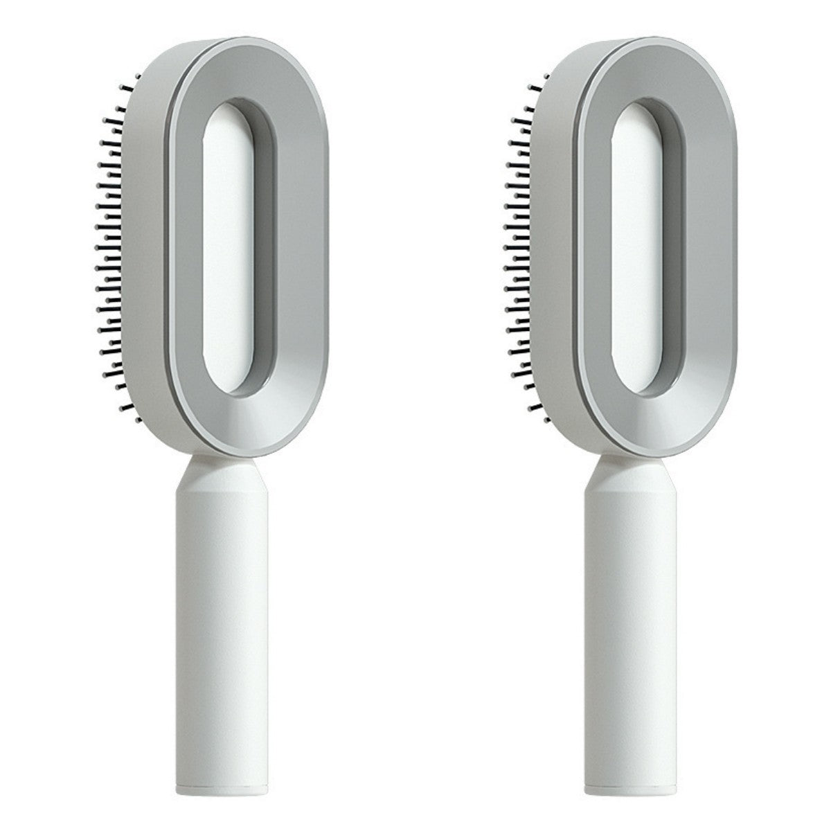 Cepillo autolimpiante para el cabello para mujeres, con una sola tecla, para la pérdida del cabello, masajeador de bolsas de aire, peine para el cuero cabelludo, cepillo antiestático.