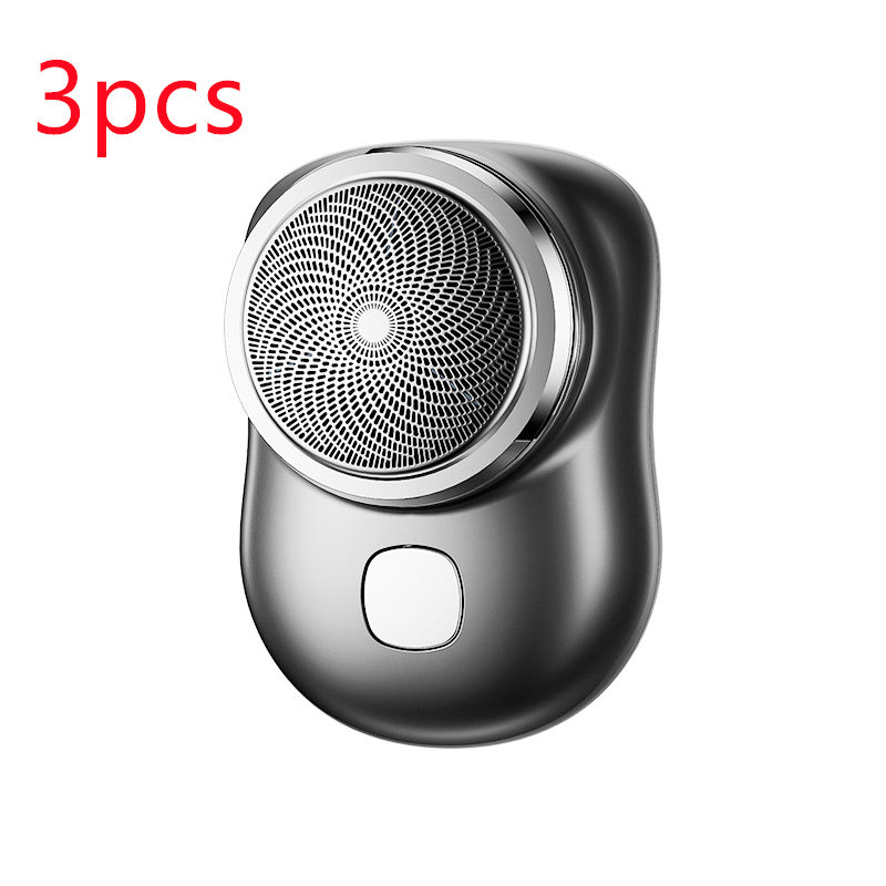 Mini afeitadora facial inalámbrica portátil, recargable por USB, eléctrica, en seco y húmedo, sin dolor, tamaño pequeño, para hombres.