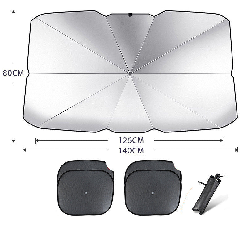 Parasol plegable para parabrisas de coche, protección UV, aislamiento térmico, cubierta para ventana delantera, protector interior, gadgets de verano