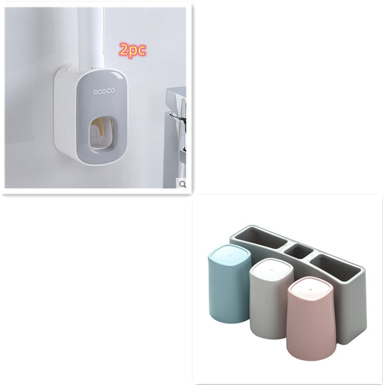 Wall-Mounted Automatic Toothpaste Dispenser Set