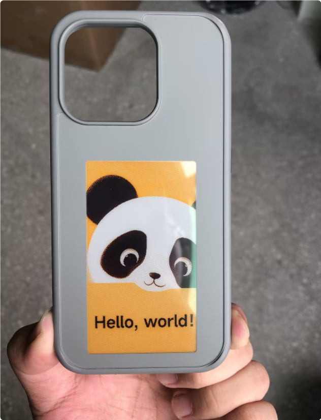 Funda para teléfono con pantalla de tinta electrónica, proyección ilimitada, personalizada, sin batería.