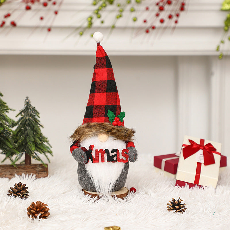 Gnomo navideño sin rostro, decoración navideña para el hogar, regalo de Navidad 2024, regalos de Año Nuevo para niños, decoración navideña para el hogar.