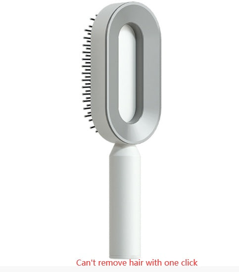 Cepillo autolimpiante para el cabello para mujeres, con una sola tecla, para la pérdida del cabello, masajeador de bolsas de aire, peine para el cuero cabelludo, cepillo antiestático.