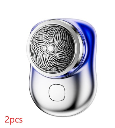 Mini afeitadora facial inalámbrica portátil, recargable por USB, eléctrica, en seco y húmedo, sin dolor, tamaño pequeño, para hombres.