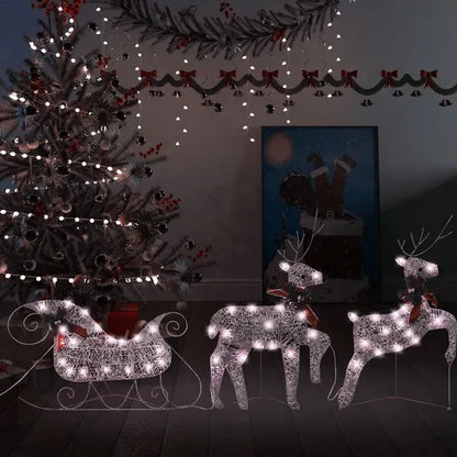 Reindeer & Sleigh Christmas Decoration with 60 LEDs