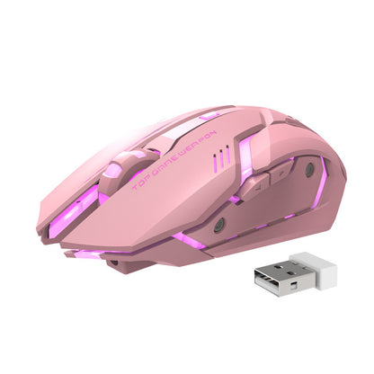 Ratón para juegos silencioso con carga inalámbrica