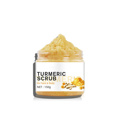 Exfoliante de cúrcuma suaviza el cuidado corporal irritado