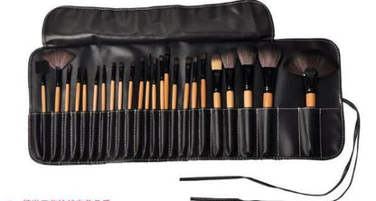 Bolsa de regalo con 24 juegos de brochas de maquillaje profesionales, brochas para cejas, polvos, base, sombras, pinceles y herramientas de maquillaje.