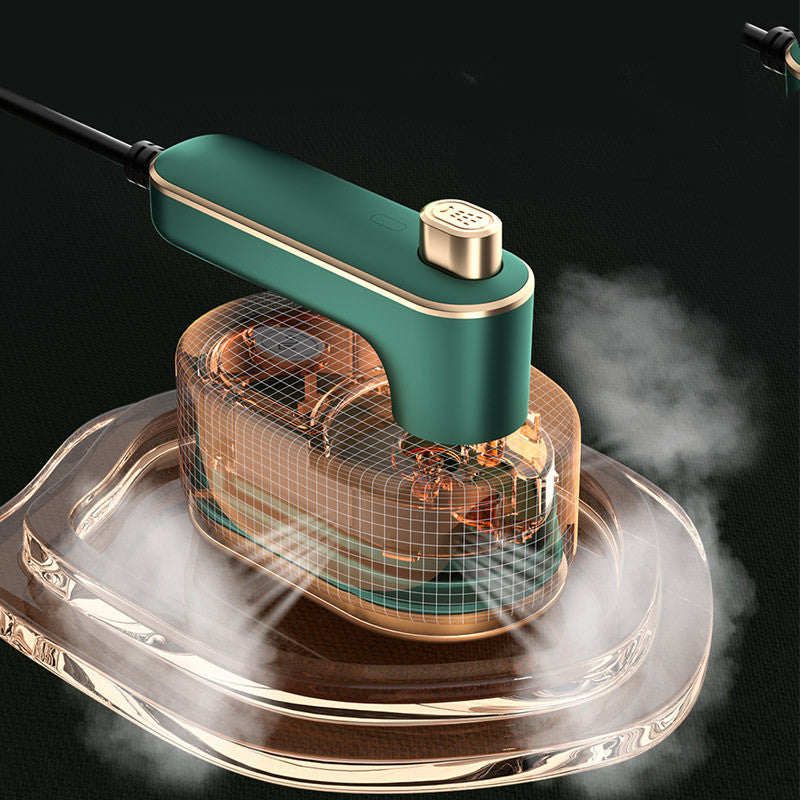 Folding Handheld Garment Steamer – Portable Clothes Steamer (Green/Beige)