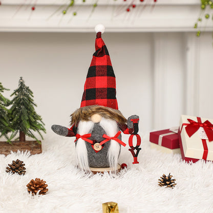 Gnomo navideño sin rostro, decoración navideña para el hogar, regalo de Navidad 2024, regalos de Año Nuevo para niños, decoración navideña para el hogar.