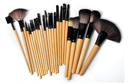 Bolsa de regalo con 24 juegos de brochas de maquillaje profesionales, brochas para cejas, polvos, base, sombras, pinceles y herramientas de maquillaje.