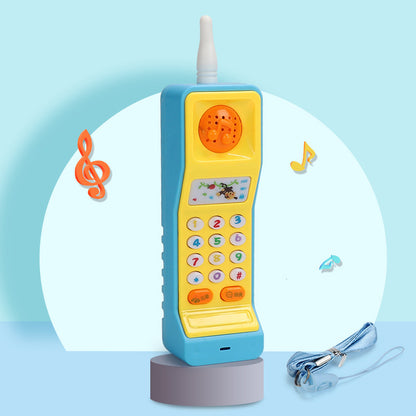 Juguete para teléfono móvil de rábano de música de simulación para niños