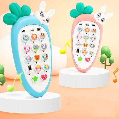 Juguete para teléfono móvil de rábano de música de simulación para niños