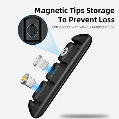 Organizador de cables magnéticos de datos para escritorio, de plástico suave, para regalo creativo, organizador de cables fijos
